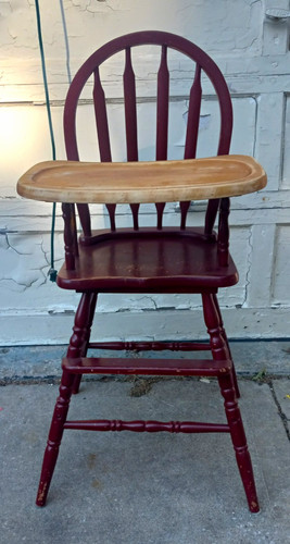 Wooden baby high chair - baby, w/