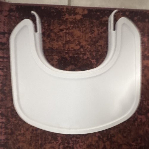 White plastic baby high chair - baby,