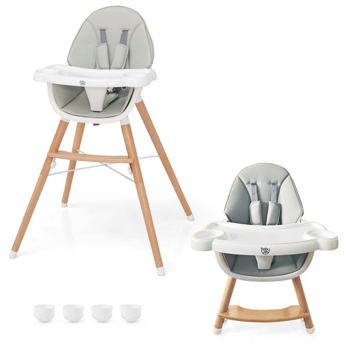 Baby high chair - wooden, feeding