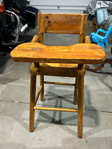 Vintage wooden baby high - vintage, chair